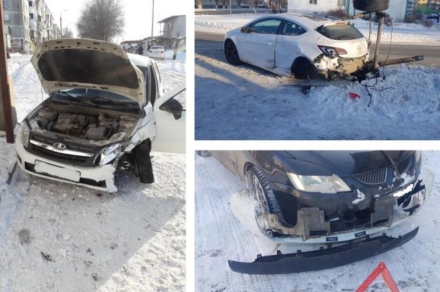 В Чапаевске водитель Granta разбил свою машину и повредил ещё 2 автомобиля