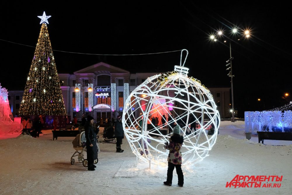 Ледовые городки в Перми.