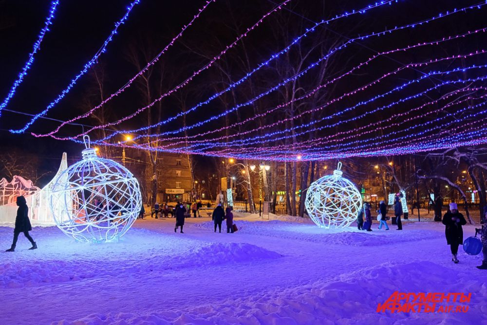 Ледовые городки в Перми.