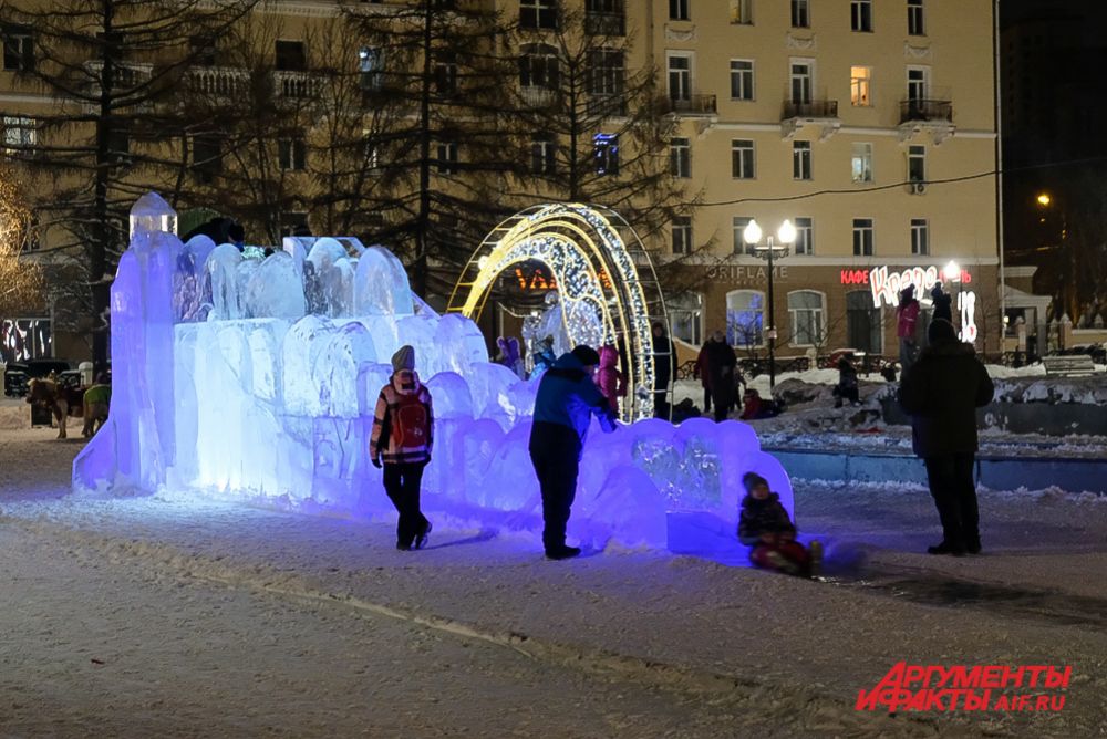 Ледовые городки в Перми.