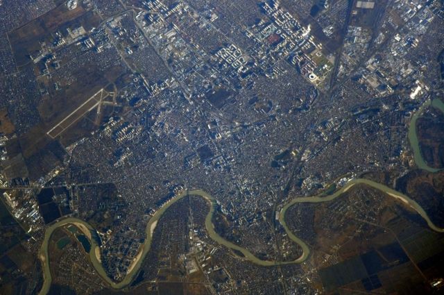 Опубликованы фото Краснодара из космоса