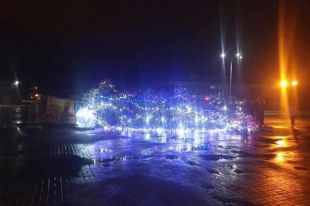 В Каневе упала главная елка города