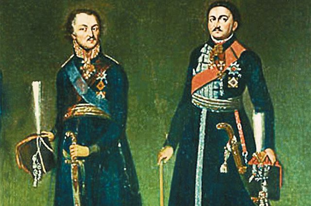 Два атамана Войска Донского: Матвей Платов и Василий Орлов. Оба приняли участие в несостоявшемся походе на Индию.