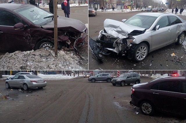 В Тольятти 19-летний водитель Geely не пропустил Toyota и пострадал в ДТП