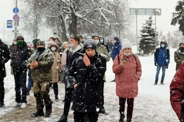 Около 150 участников собрала несанкционированная акция в Пскове 31 января