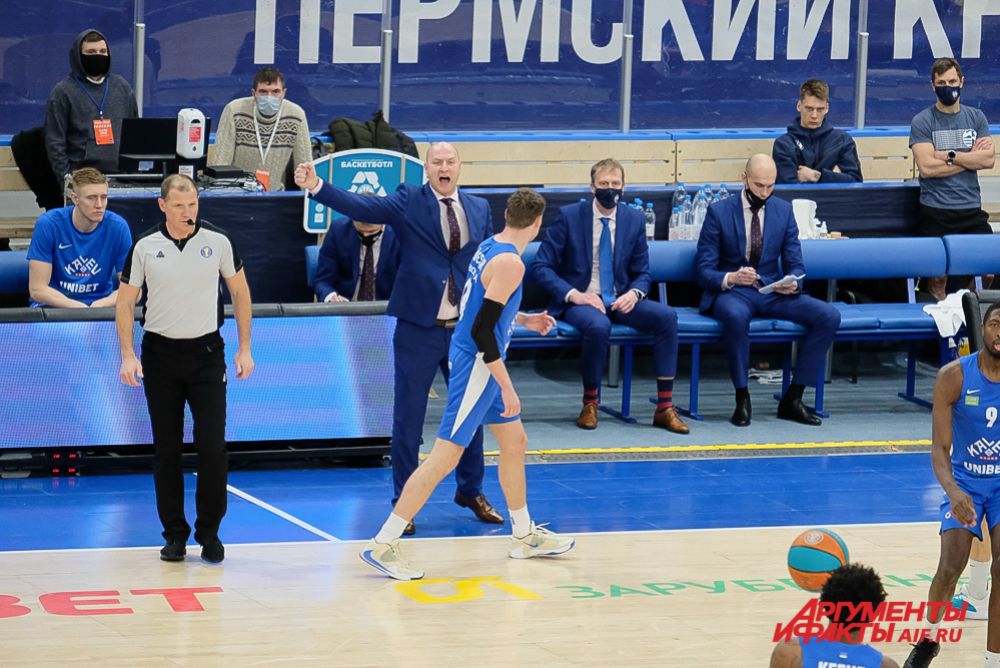 Баскетбольный матч «Парма» - «Калев» в Перми.