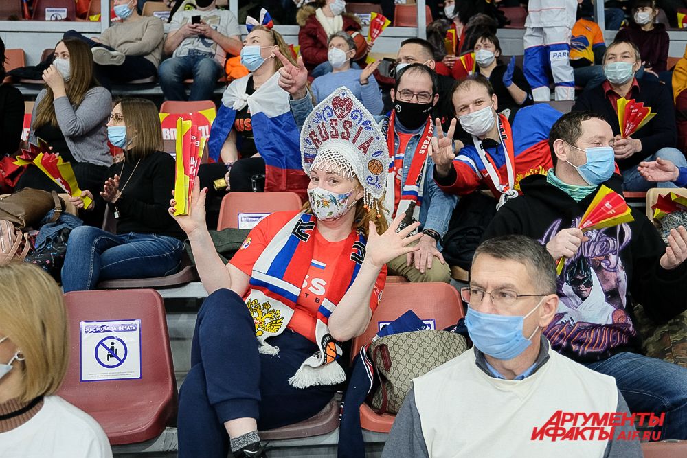 Баскетбольный матч мужской сборной России и Северной Македонии в Перми.