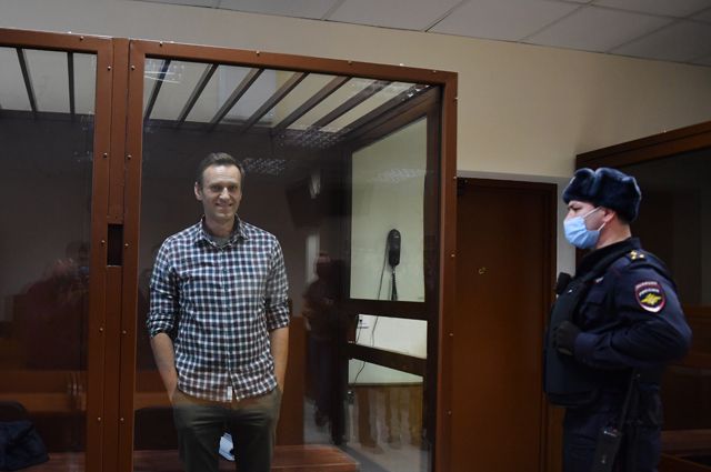 Алексей Навальный в зале Бабушкинского районного суда.