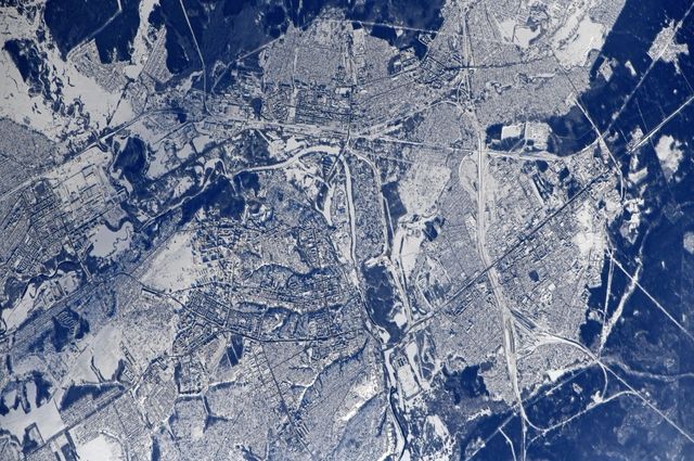 Космонавт сфотографировал Брянск из космоса