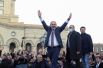 Премьер-министр Армении Никол Пашинян встретился со своими сторонниками в Ереване.
