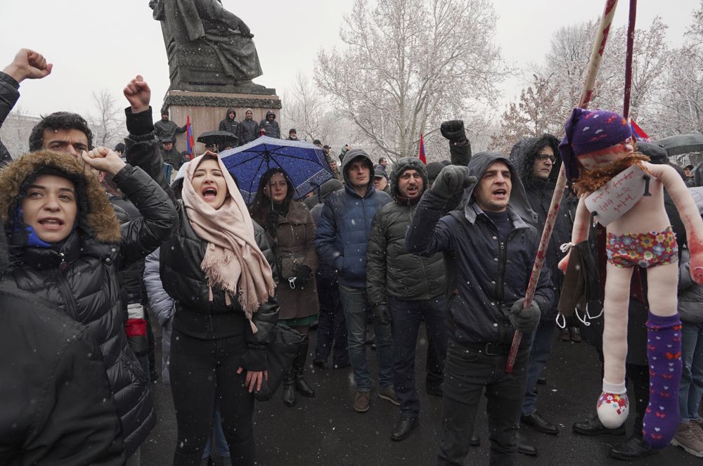 Сторонники армянской оппозиции.