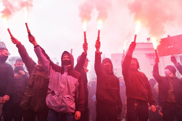 Протестная акция националистов в Киеве
