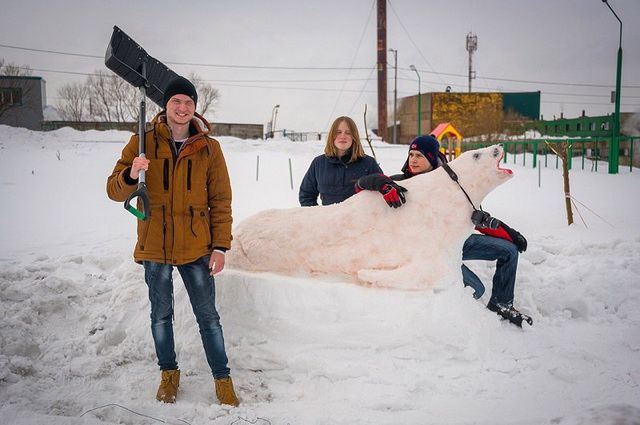 Жителям Камчатки предлагают создать снежных животных