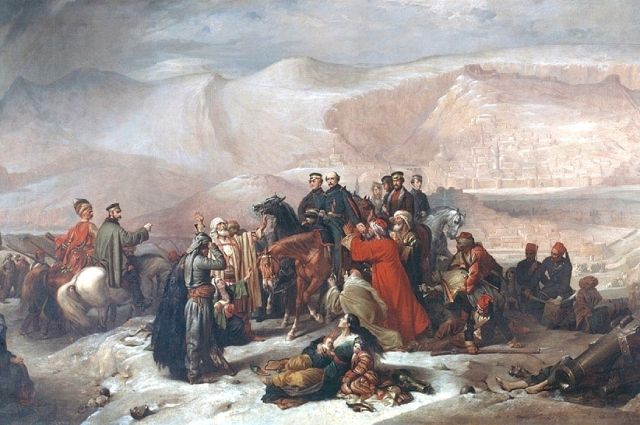 Картина Джона Баркера «Сдача Карса, Крымская война».