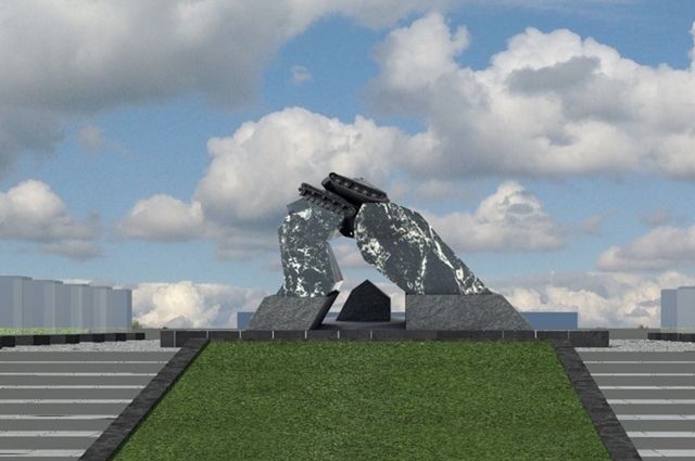 В парке Победы Орла установили памятник Гвардейцам-танкистам