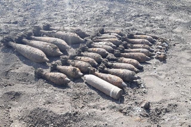 353 артиллерийских снаряда времен ВОВ нашли в Ростовской области