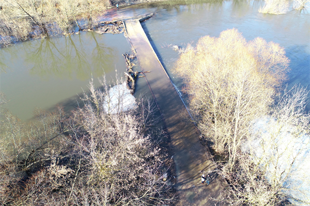 В Орловской области подтопило два низководных моста