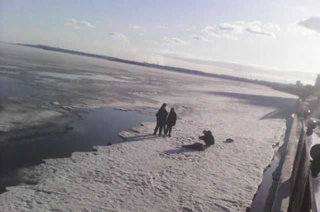 В Саратове подростки гуляли по тонкому льду Волги