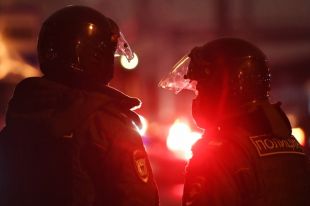 Мужчина, ударивший на акции в Москве полицейского, получил год колонии