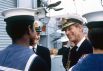 Принц Филипп посещает немецкий эсминец «Гессен» в Бремерхафене 23 мая 1978 г.