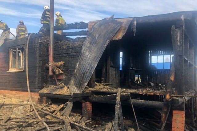 В Прикамье произошёл страшный пожар в частном секторе