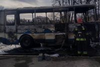 Во Львовской области во время движения загорелся автобус