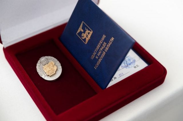 Псковский губернатор вручил медаль Николая Груздову