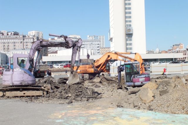 Стройка на главной площади Владивостока будет продолжена при одном условии