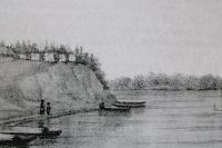 Вид пароходной пристани Сургута 1891 г. Фото из сборника «Земля сургутская» ред. Я.А.Яковлев