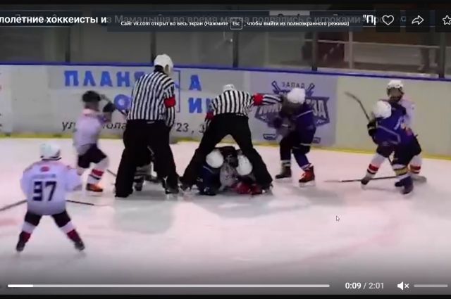 Юные хоккеисты из Удмуртии устроили драку во время матча в Татарстане