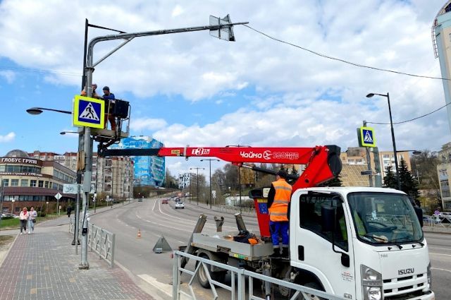 В Липецке на пешеходном переходе у Городища будет новая подсветка