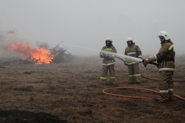 В семи районах Оренбуржья установлен повышенный класс пожарной опасности