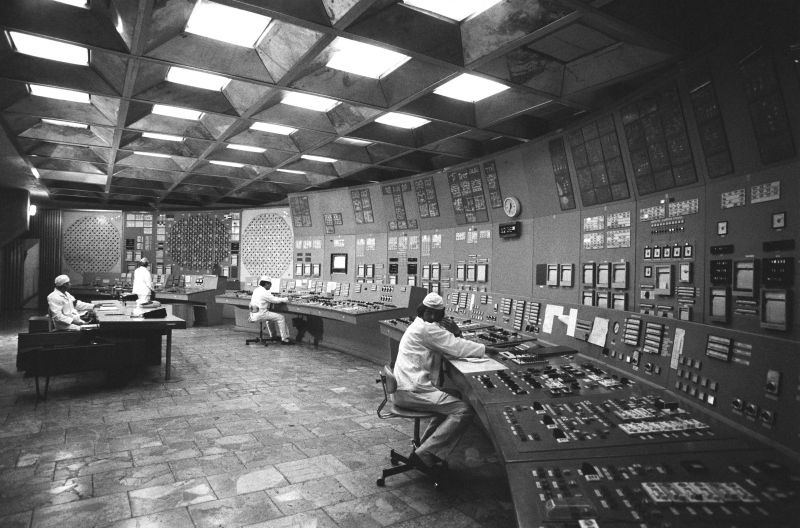 В помещении блочного щита управления энергоблока Чернобыльской атомной электростанции, 17 ноября 1985 года