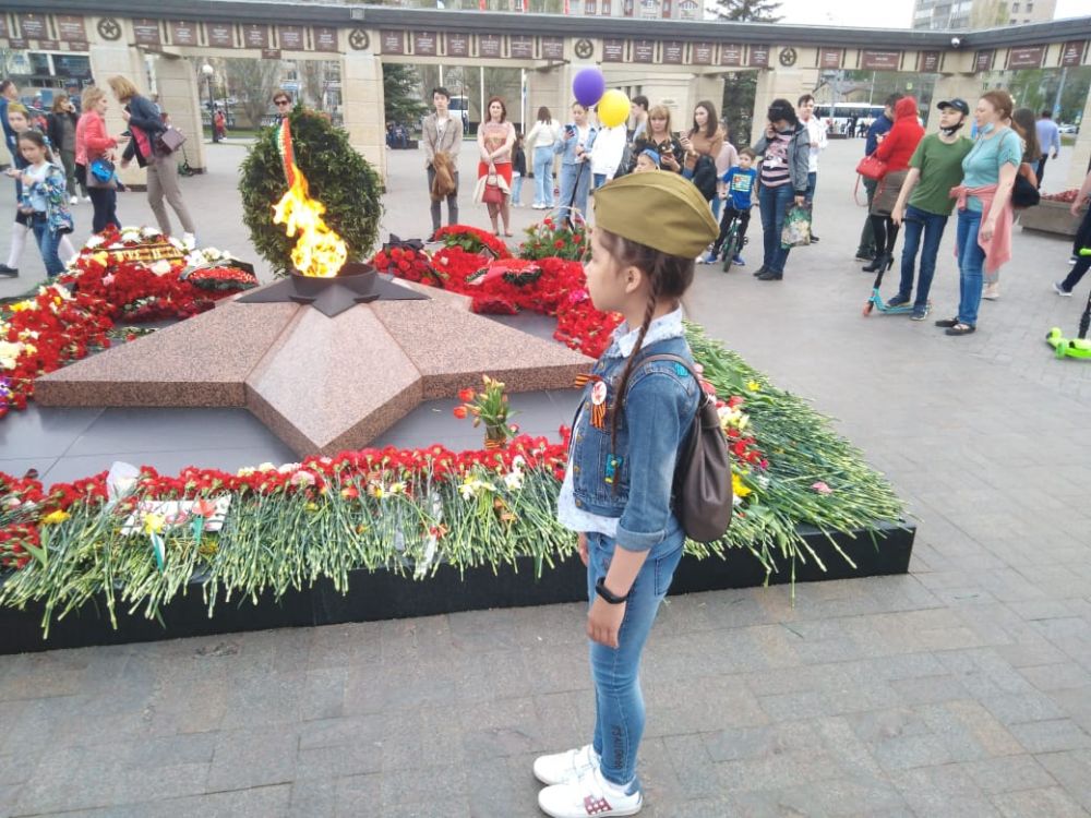 Вечный огонь в парке Победы.