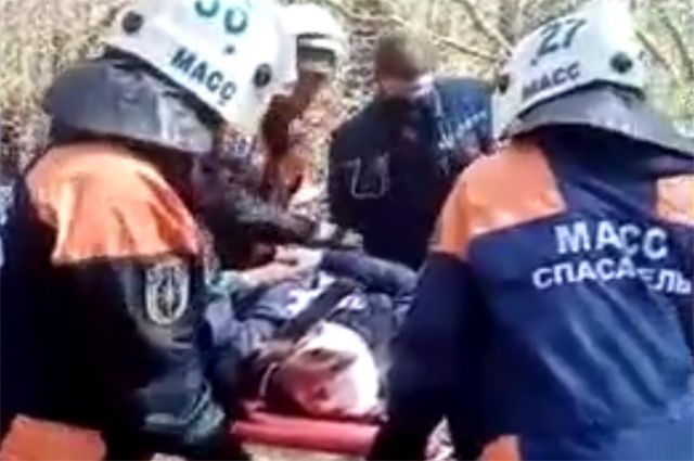 Появилось видео с рухнувшим на женщину деревом на кладбище в Новосибирске