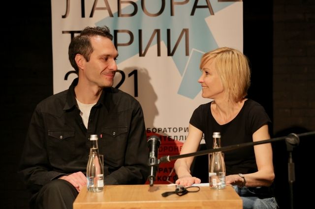 Режиссер Савва Савельев и актриса Ингеборга Дапкунайте.