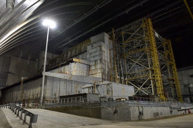 Разрушенный 4-й энергоблок ЧАЭС под «Укрытием». 2021 год.