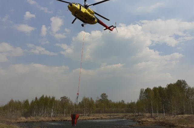 В Тюменской области продолжается борьба с лесными пожарами 