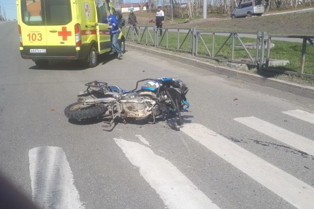 В Петропавловске в ДТП пострадал мотоциклист