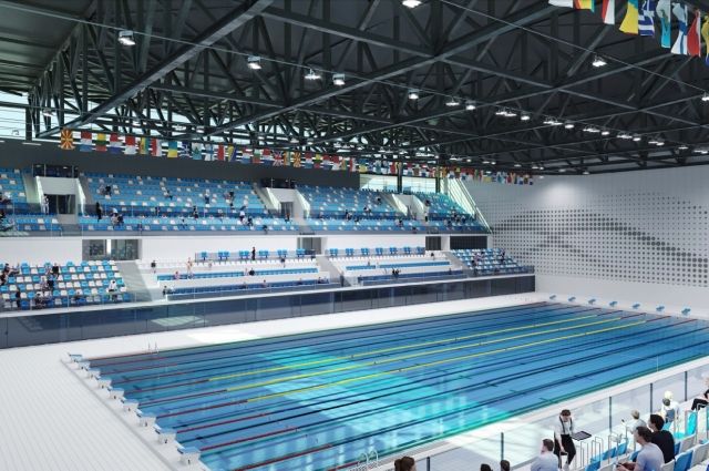 Завод «Берит» освоил выпуск трибун для Дворца водных видов спорта