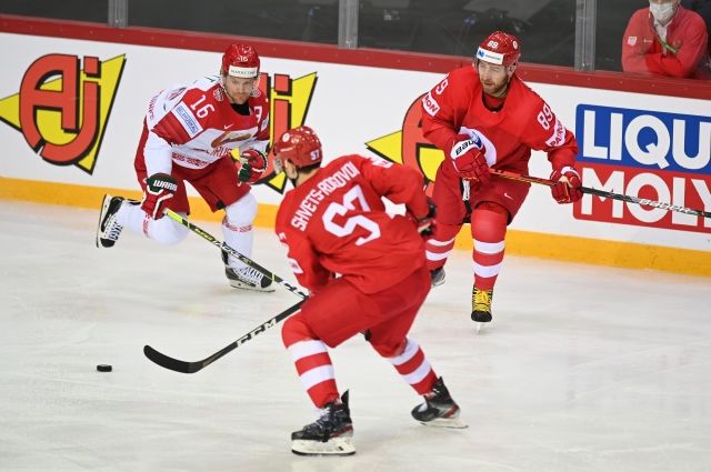 Белоруссия всухую проиграла РФ в матче группового тура ЧМ по хоккею