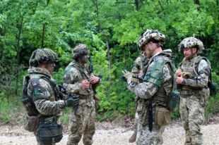 Украинские десантники участвуют в учениях в Венгрии