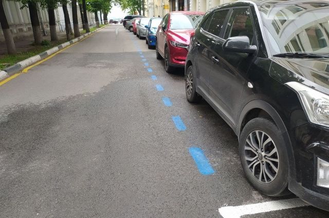 В Нижнем Новгороде появилась синяя разметка для зоны платной парковки