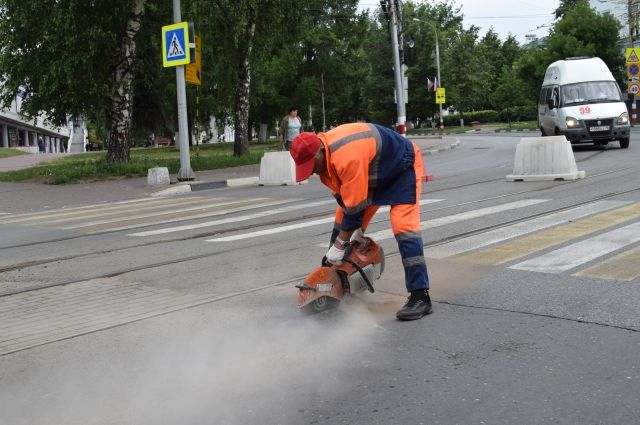 На улице Ленина в Ульяновске начался ремонт трамвайных путей