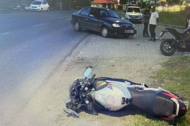 В Саратове иномарка протаранила мотоциклиста на Павелецкой