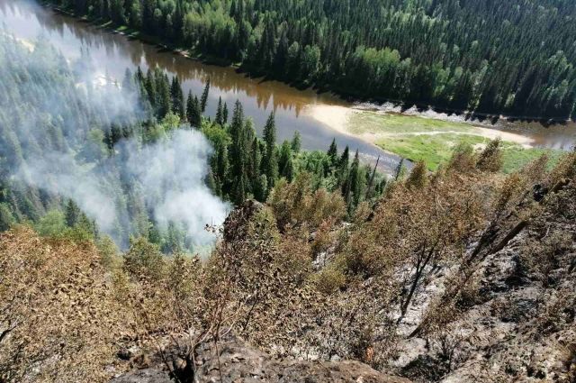 Ущерб от пожара на Усьвинских столбах превысил 4 миллиона рублей