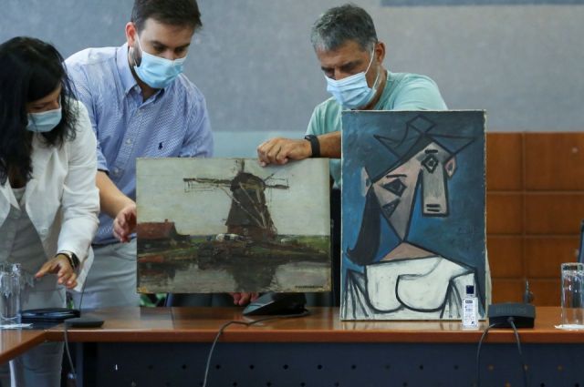 Картины Пабло Пикассо и Пита Мондриана, найденные в Греции
