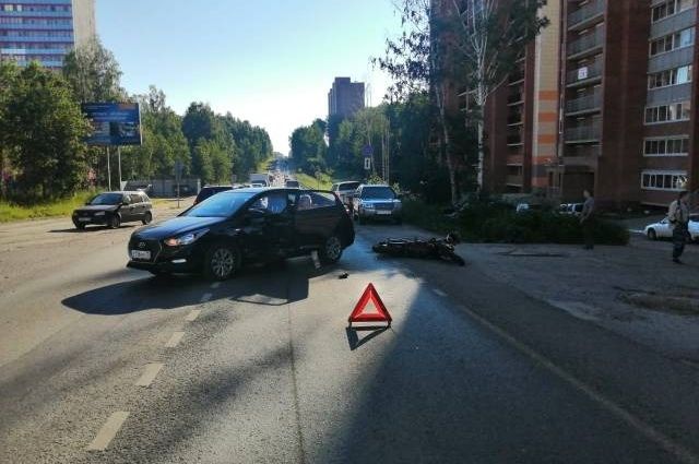 Мотоциклист пострадал при ДТП на Иркутском тракте в Томске