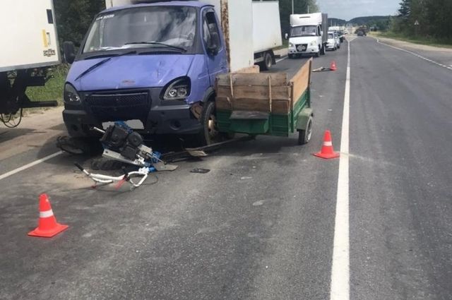 В Брянском районе водитель мотоблока попал под колеса «ГАЗели»