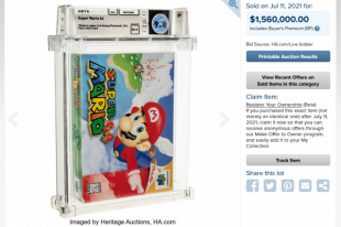 Кардтридж с игрой Super Mario продали за 1,5 млн долларов